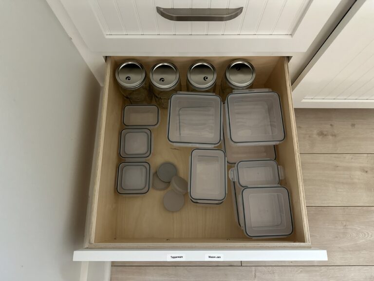 Plastic storage and mason jars