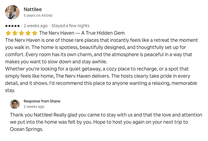 5 Star review from Nattilee